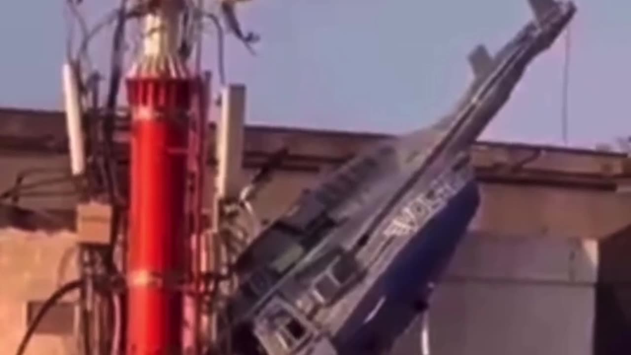 Helicopter flys into five g death tower