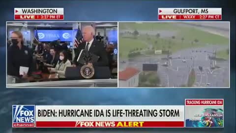 Resident Joe Biden - Hurricane Ida Press Conference - Still not allowed to talk to anyone