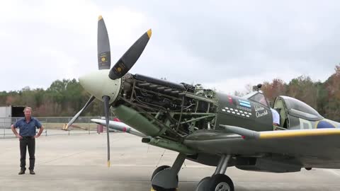 Spitfire MK XVI - First Engine Run in 17 Years!