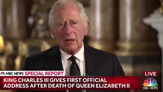 King Charles ends his first address to the nation since his mother's death with a note of gratitude for Queen Elizabeth II