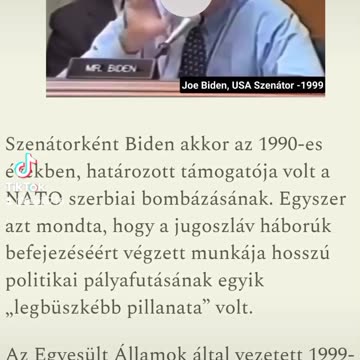 1/Joe Biden Szerbia lebombázását javasolja.1990