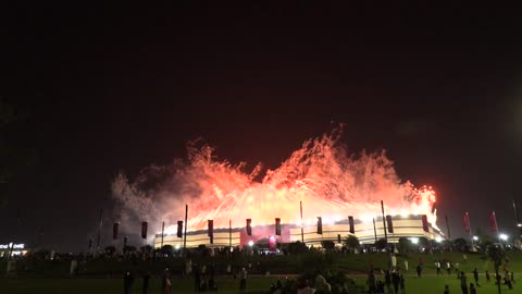 Großes Feuerwerk zur Beginn der Fußball-WM in Katar