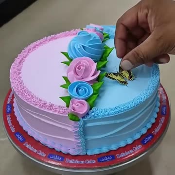 Blue & Pink Cake making Design Ideas for Beginners
