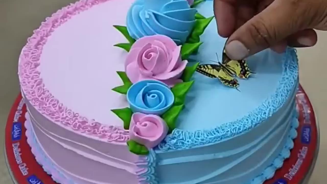 Blue & Pink Cake making Design Ideas for Beginners