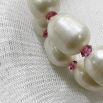 Barbie Inspired 7.5” Bracelet. Made with Swarovski Crystals, Freshwater Pearls