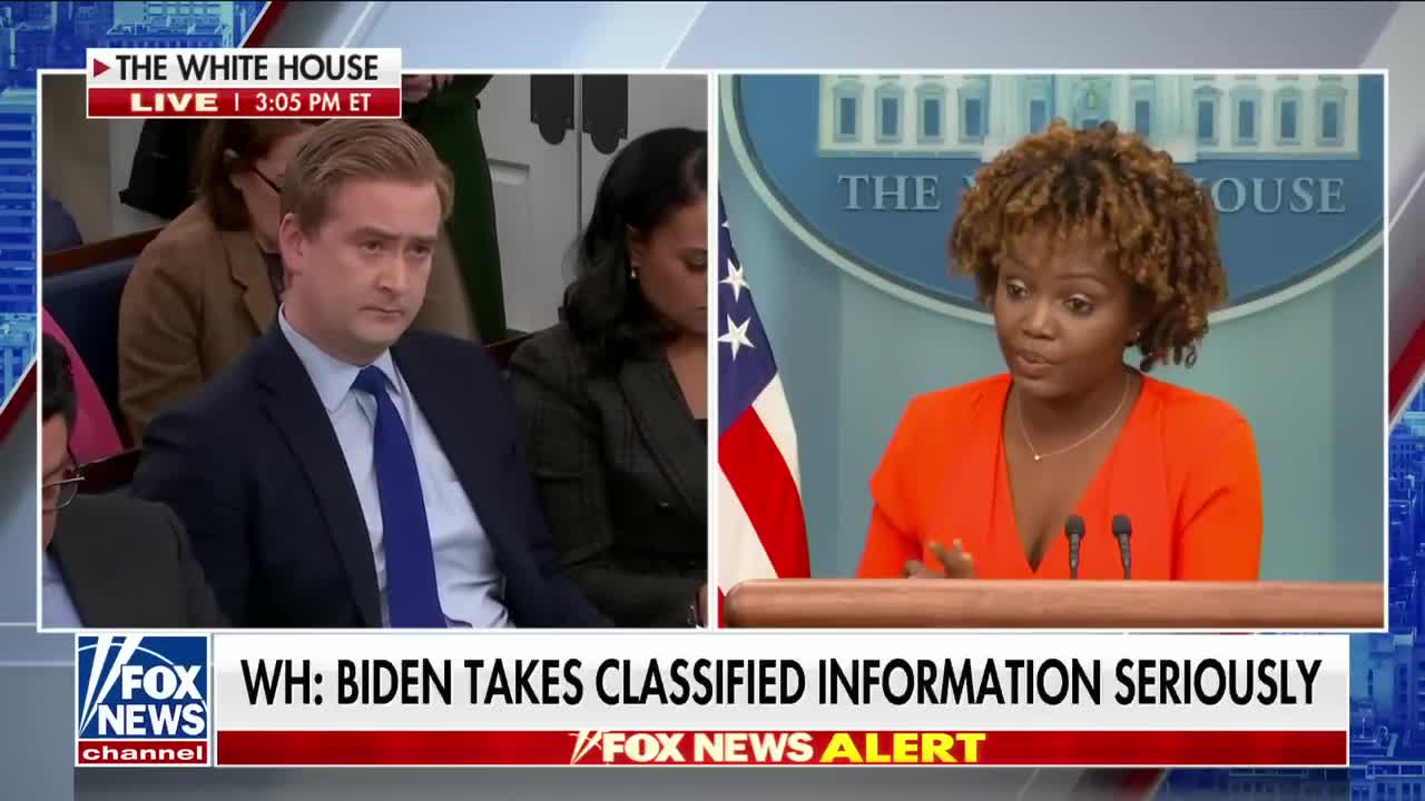 Peter Doocy grills Karine Jean-Pierre on allegations Biden mishandled classified documents