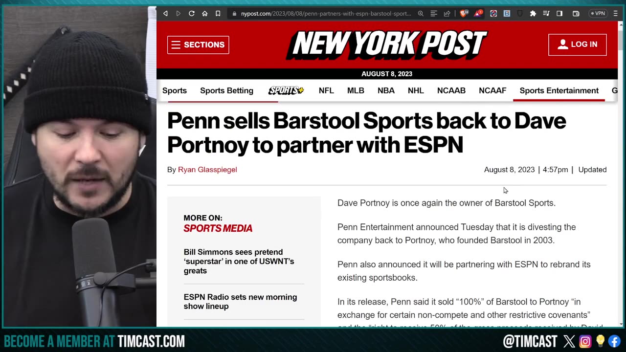 Portnoy BUYS BACK Barstool And UNCANCELES Mintzy, Fired For Saying NAUGHTY WORD, Get Woke GO BROKE