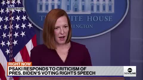 Jen Psaki thinks it's Hilarious people have Criticized Biden's Offensive speech