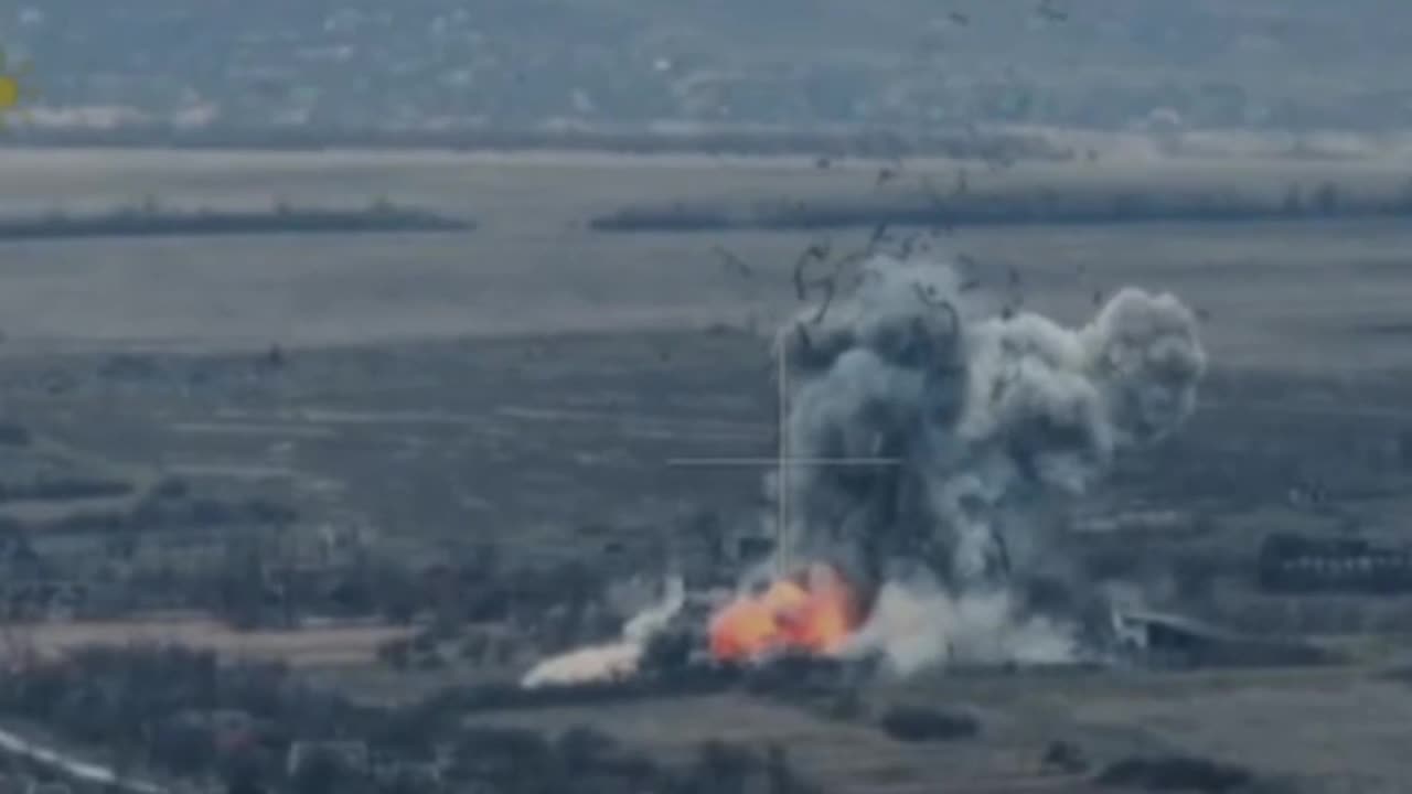 Footage of the arrival of aerial bombs in the area of positions Armed Forces