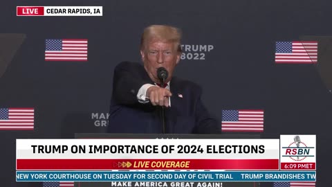 FULL SPEECH: President Donald J. Trump Delivers Remarks in Cedar Rapids, IA - 10/7/2023