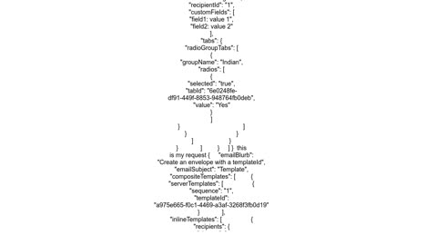 Create envelope with template id and values for custom and standard fields should be filled before