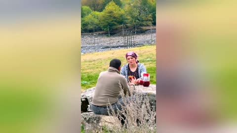 Hermits in the Mountains of Azerbaijan Cooked Real Delicious Pizza!