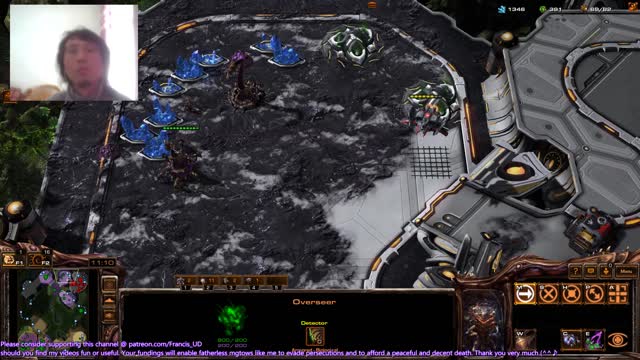 starcraft2 zerg v terran on waterfall I disgracefully won..