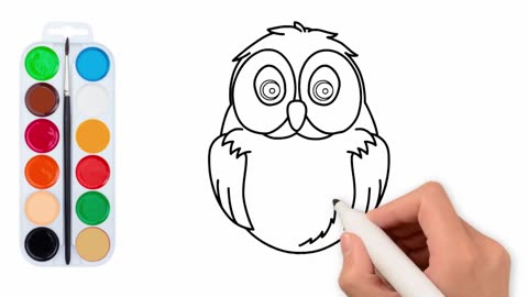 How to Draw a Owl Easy Step by Step and Coloring for Kids