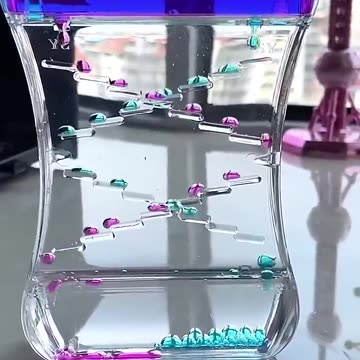 Two colours 🩷🩵 Crystal 🔮✨Oil Leak Hourglass