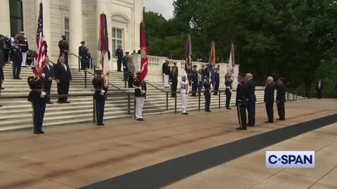 President Trump at Tomb of the Unknown Soldier on Memorial Day 2020