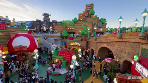 [4K] Super Nintendo World at Sunset _ Universal Studios Japan