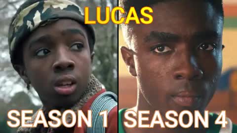 Stranger Things cast season 1 to season 4 transformation