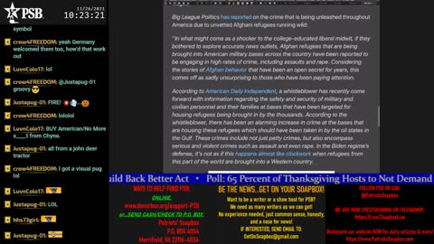 Patriots' Soapbox NEWS - LIVE 24/7! 2021-11-26 09:10