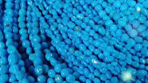 20250126-03 Natural turquoise blue Shape nugget Size 4-8mmm handmade Bracelet Necklace DIY Jewelry
