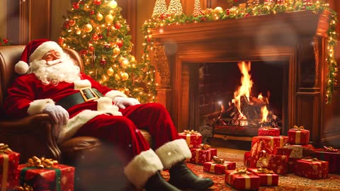 12 Hours Classic Christmas Songs with Fireplace