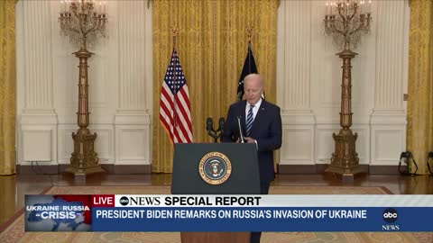 Biden's remarks on Russia's invasion of Ukraine
