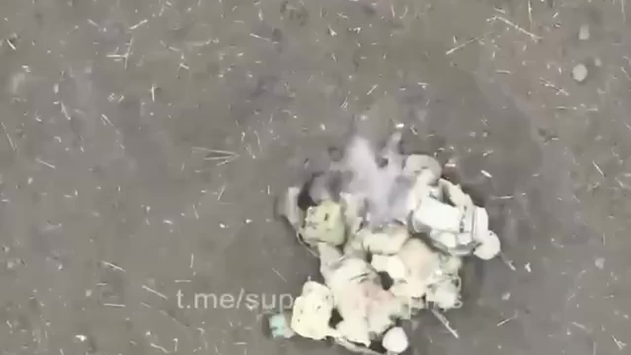 Pinned down soldiers hit by a drone