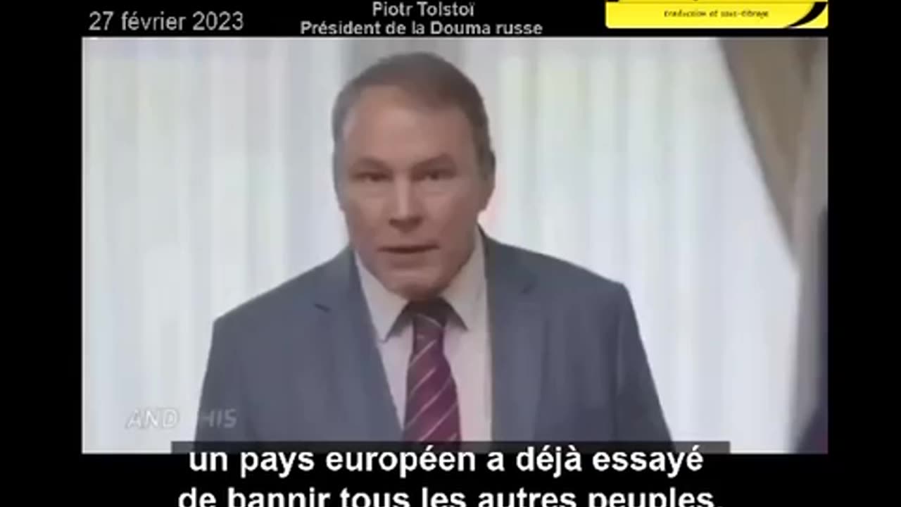 Piotr Tolstoï s'adresse ironiquement aux européens.