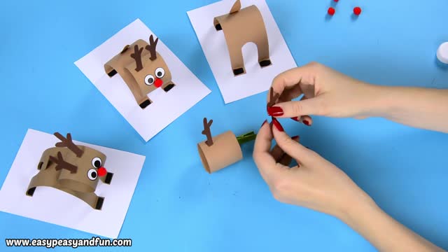 3D REINDEER CRAFT - fun Christmas paper craft for kids