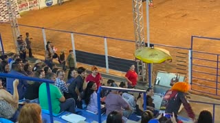 Rodeo Clown Makes A Great Escape