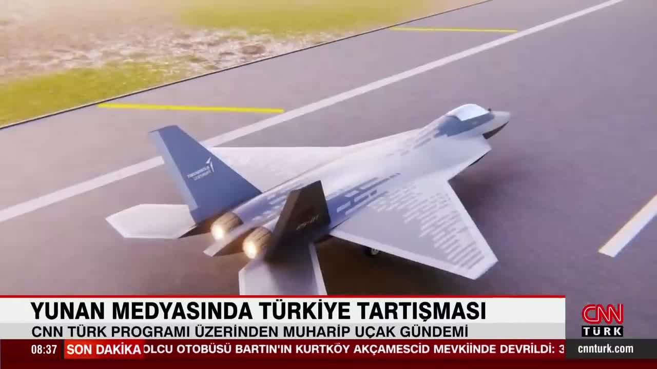Yunan medyası CNN Türk programı üzerinden Milli Muharip Uçağı eleştirdi!