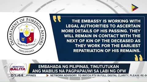 DFA Isang OFW, namatay sa isang resort sa Qatar matapos mahulog habang nagpapalit ng ilaw