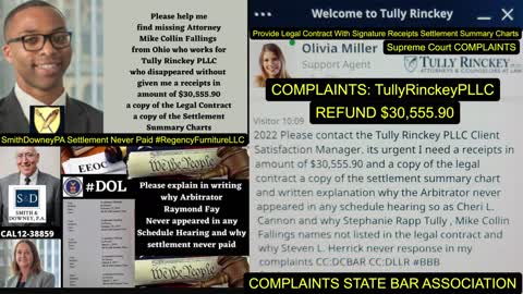 Better Business Bureau @Profile Complaints / Mike C. Fallings Esq Tully Rinckey PLLC / Refund Full Amount $30, 555.90 / Supreme Court Complaints / One News Page / President Ferdinand Romualdez Marcos Jr. / Senator Raffy Tulfo / StateBarOfTexas Complaints