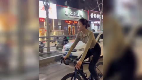 Self-discipline exercise sports road cycling stroll night