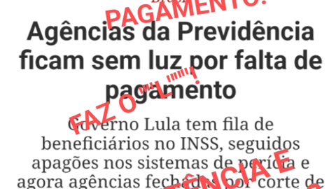 CORTARAM A LUZ DO INSS?