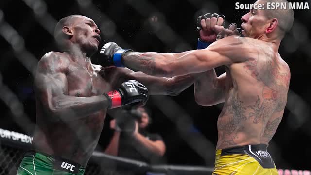 Alex Pereira gives his respect to Israel Adesanya after beating him at UFC 281