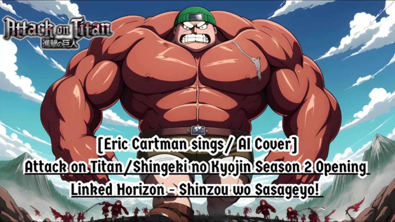 [Eric Cartman sings/AI Cover] Attack on Titan Season 2 Opening Linked Horizon - Shinzou wo Sasageyo