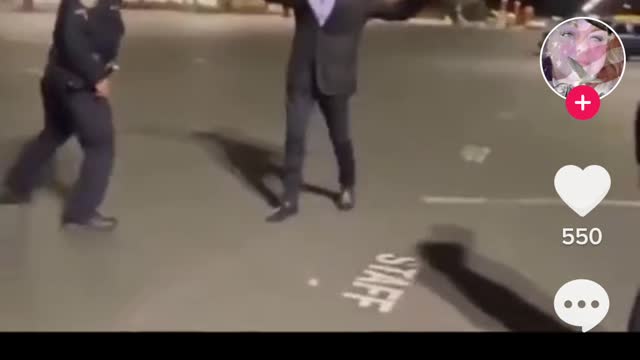 Fake Biden walking around