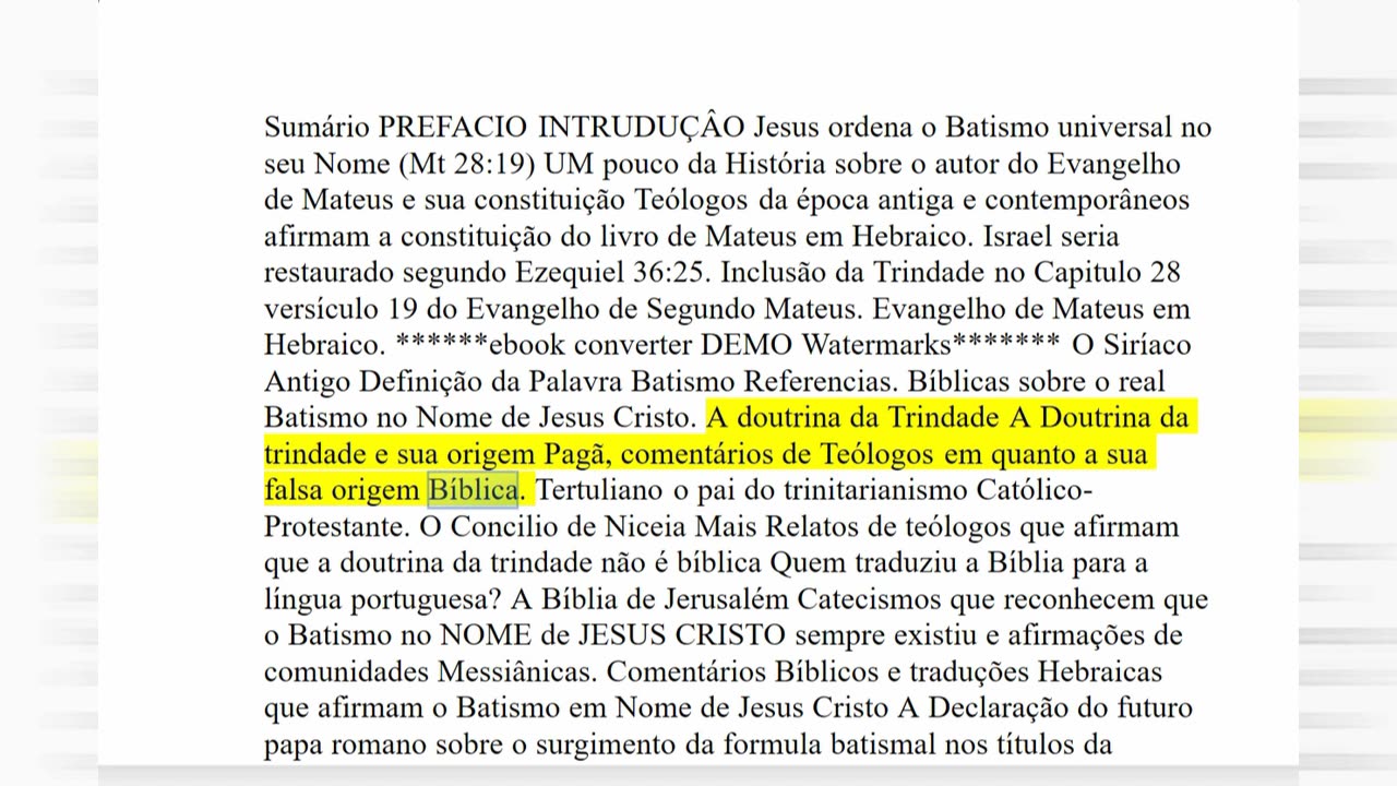 A Maior Farsa do Trinitarismo parte 1