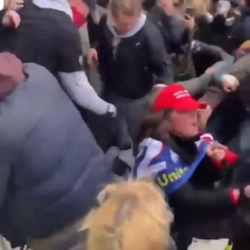 RPFC Archive- Trump supporters stop antifa/feds from smashing windows at caption Jan 6th