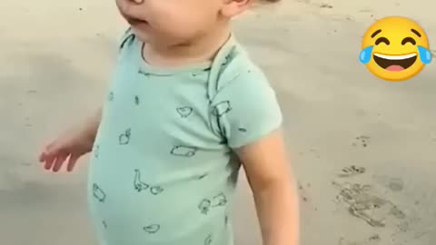 Cute baby dance on the bitch