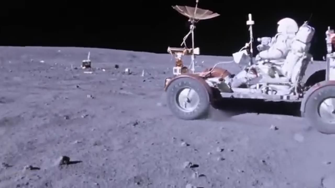 4K - Lunar rover vehicle on Moon - 1969