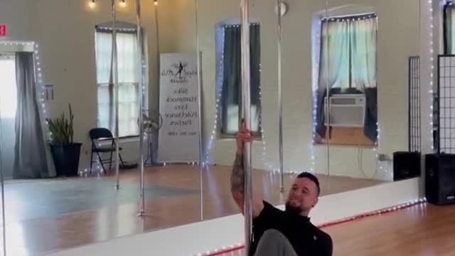 New trick I learned while trying pole fitness.