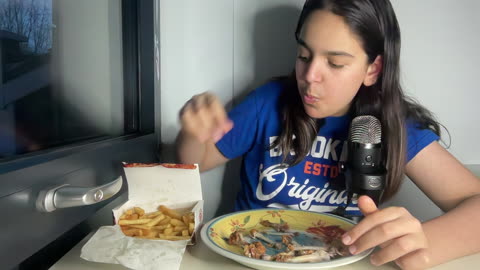 ASMR Fried Chicken and fries mukbang