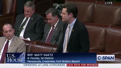 January 5, 2023 Matt Gaetz officially nominated DJT for Speaker of the House!
