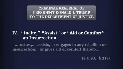 The unselect committee issues 4 criminal referrals for President Trump and associates