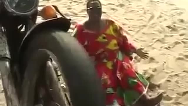 When a 200kg woman ride on your tiny vehicle. Watch what happen next.