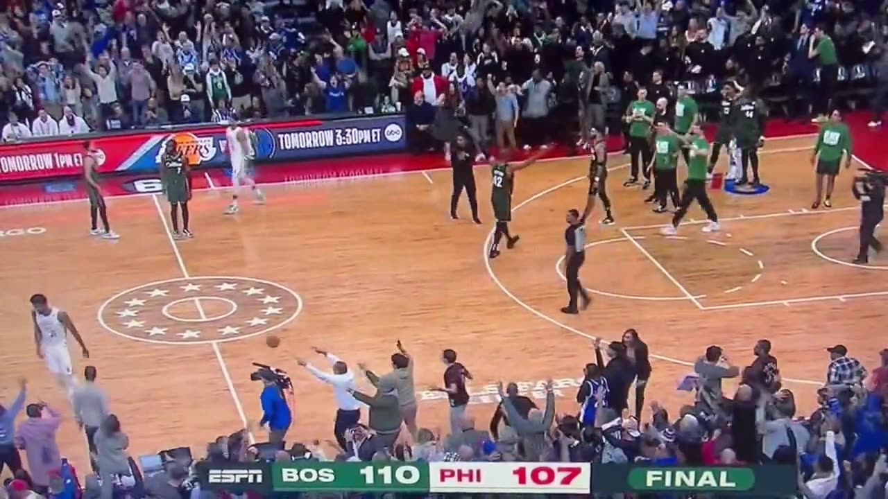 Insane ending to the Celtics-Sixers game