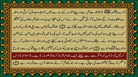 QURAN PARA 28 JUST_ONLY URDU TRANSLATION(FATEH MUHAMMAD JALANDRI) WITH TEXT HD