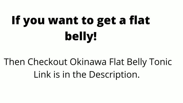 Welcome to the Okinawa Flat Belly Tonic..